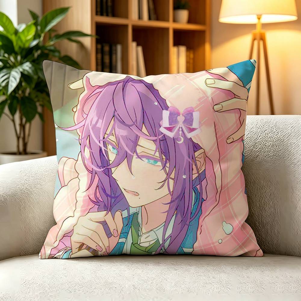 EEnsemble Stars Mayoi Ayase Square DoubleSided Printed Pillow Case Bedroom Bedside Pillow Sofa Cushion Cover