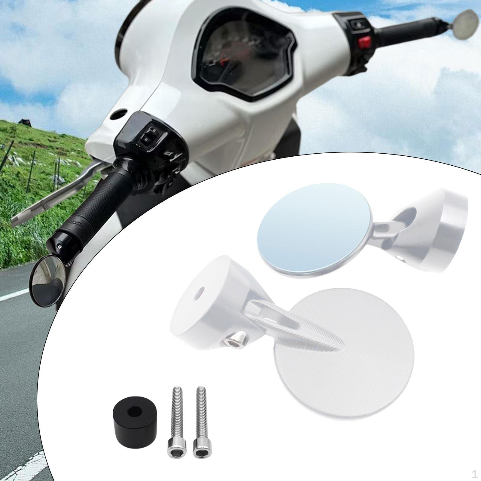 

2 шт. зеркало заднего вида для мотоцикла, зеркало на руль, ремонт для езды, гаражный компонент, сторона мотоцикла серебряный