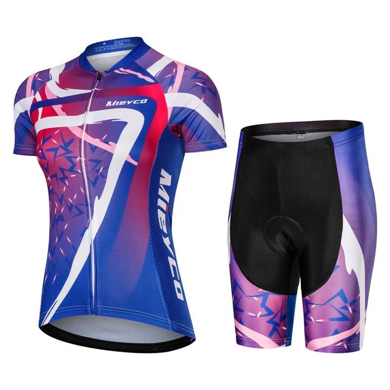 Damen Fahrradtrikot Atmungsaktiv Schnelltrocknend Mountainbike Rennrad Bekleidung Outdoor Sportbekleidung