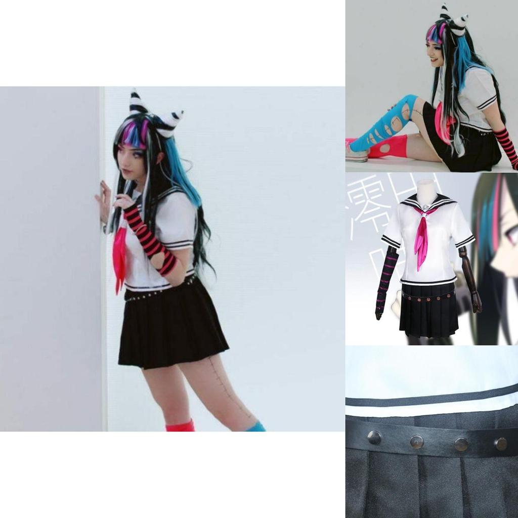 Lebendiges Danganronpa Ibuki Mioda Kostüm mit stilvollem Kleid und Zubehör-Set