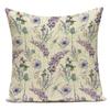 Polyester Decorative Throw Pillows Case Red Rose Purple Lavender Pillow Cover Flower Cushion Cover For Sofa Home Living Room