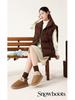 Women's Winter Cotton Snow Boots - Thick Soles, Heeled, Non-Slip, Plus Velvet for Couples, Home & Outdoor Wear