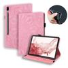For Samsung Galaxy Tab S10 Ultra/S9 Ultra/S8 Ultra Tablet Case Card Slots Leather Cover Flower Pattern