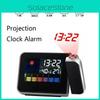 Projection Led Digital Alarm Clock Weather Thermometer Snooze Back Light