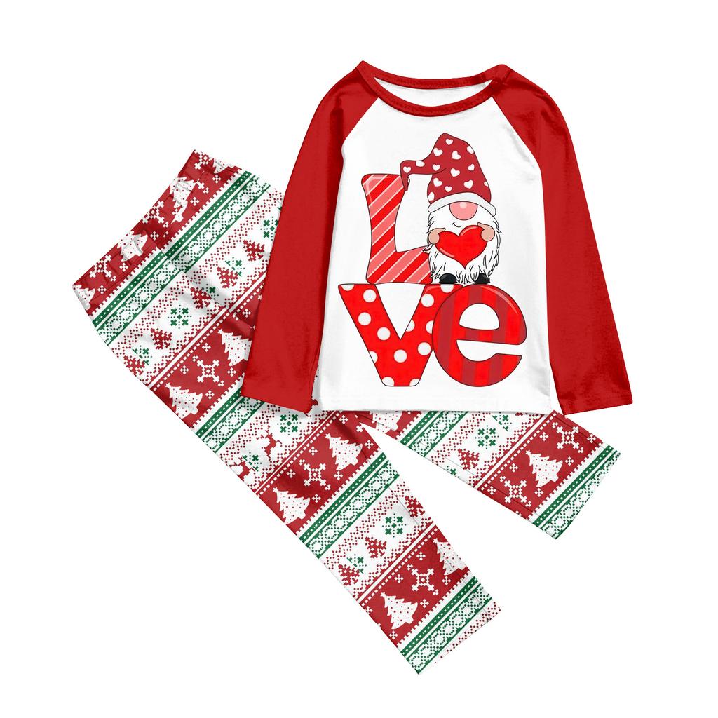 Family Matching Sets Pajamas, Loungewear Outfits,Family Matching Long Sleeve Tops+Pants Set