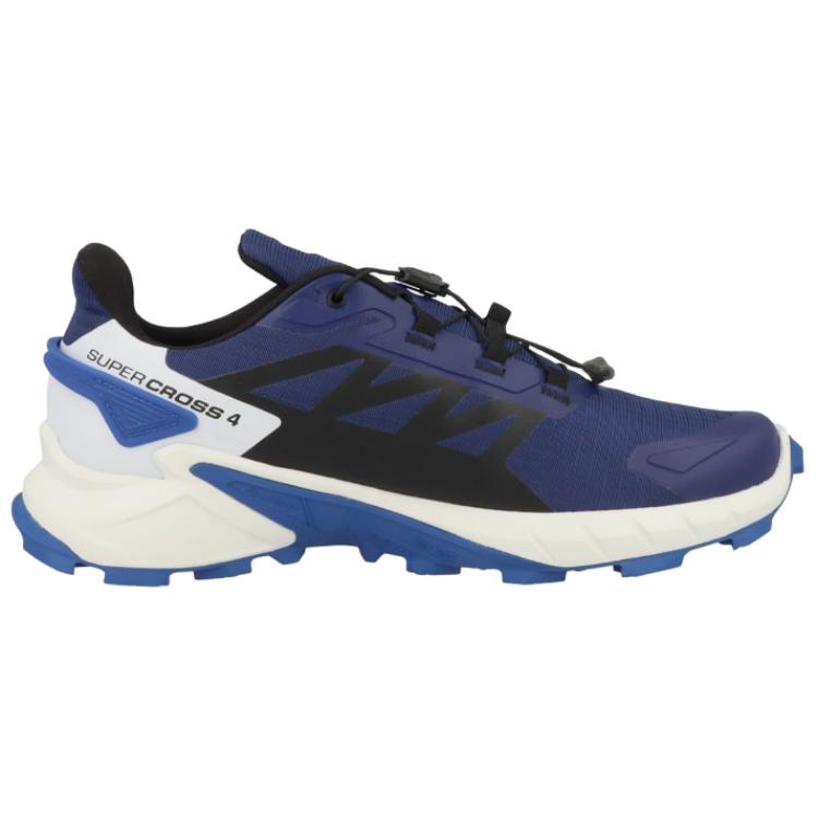 SALOMON Supercross 4 Cushioning Durable Low-Top Running Shoes Men Sneaker Blue White 473157