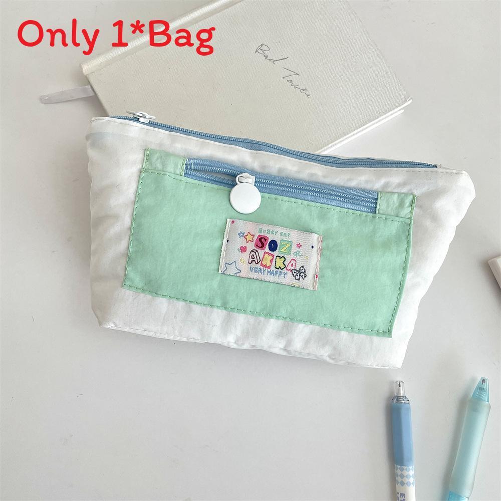 Canvas Multicompartment Pencil Case With Large Capacity For Students And Office Use