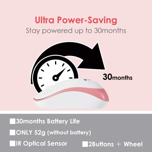 ELECOM Mouse Wireless (Receiver Included) M Size 3 Buttons Quiet IR Sensor Power Saving Pink M-IR07DRSPN