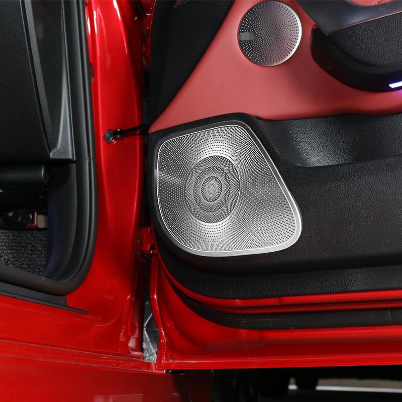 LHD RHD For KIA Stinger 2018 Interior 4 Door Audio Speaker Loudspeaker Frame horn Decoration Cover Trim