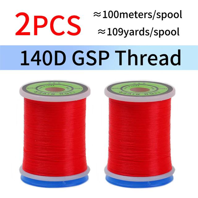 100m/spool 140D GSP Thread Strong Polyethylene Line Saltwater Fishing Bass Pike Flies Jigs Lure Tying Material 6 Colors