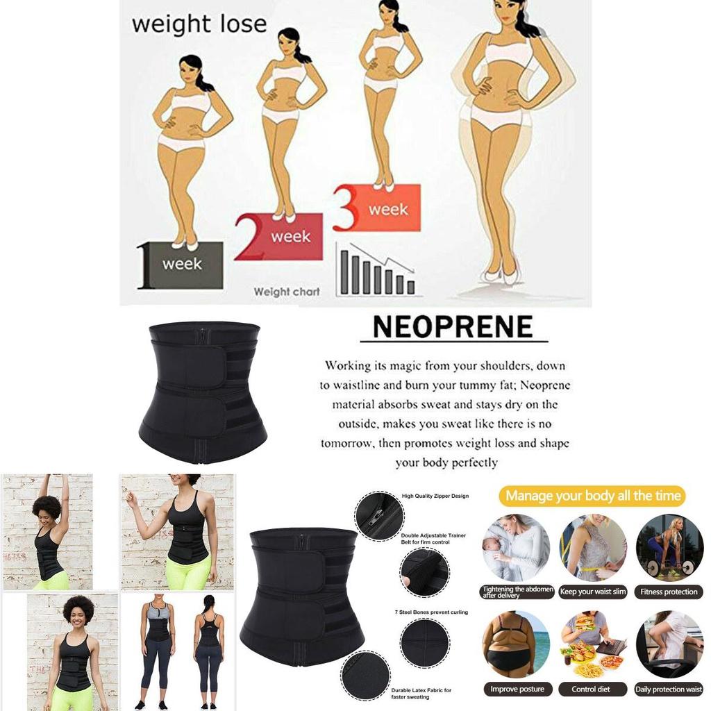 Women Waist Trainer Neoprene Belt Sauna Sweat Body Shaper Tummy Control Slimmer With Scientific Design And Back Support