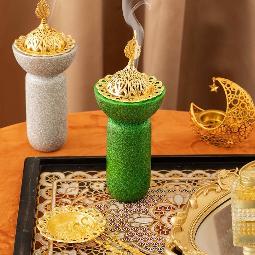 Luxus Weihrauch Diffusor Harz Aromatherapie Brenner Glitzer Basis Räuchergefäß Wohnzimmer