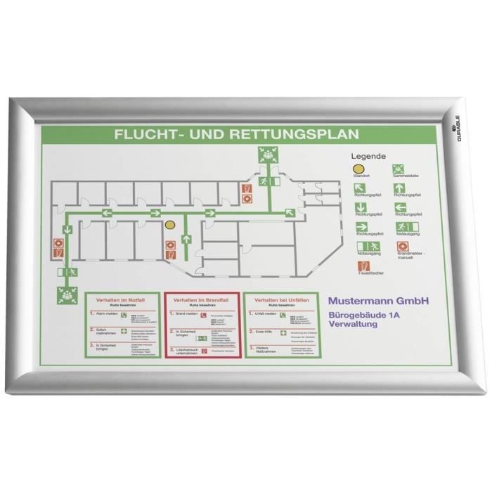 Durable Cadres articulés Utilisation pour format de papier: 1 x DIN A3 à lintérieur, à lextérieur à labri de la pluie 4