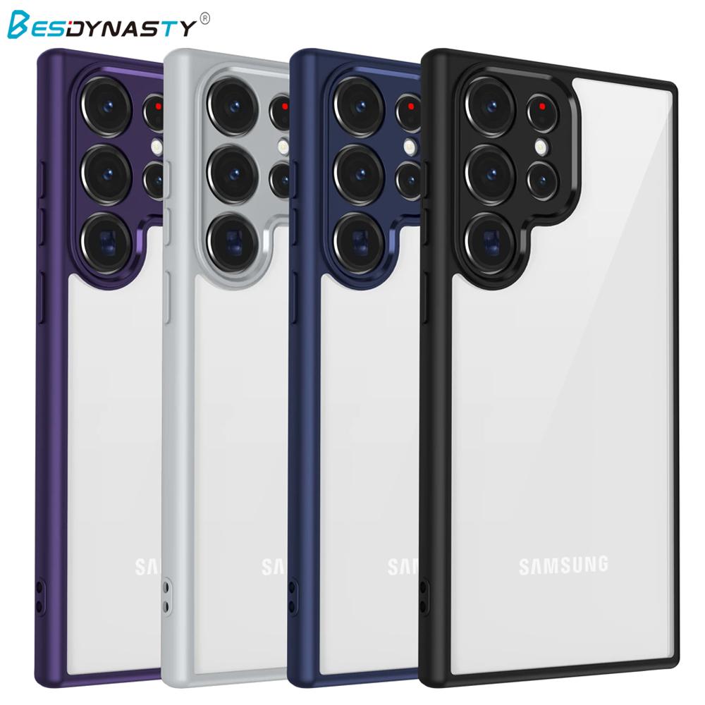 Luxury Matte Acrylic Clear Hard Case For Samsung Galaxy S25 Edge S24FE S23 Ultra Plus A56 A36 A25 A26 A24 A52S A16 A55 A35 Cover