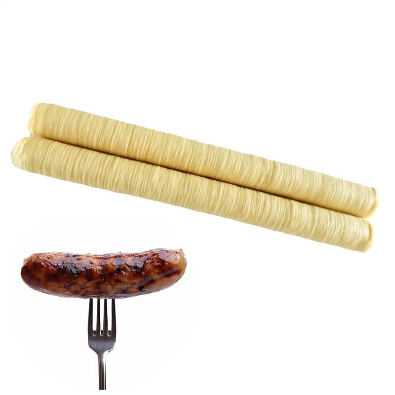 Tripa de Salsicha DIY 14mX26mm Assado Fácil de Descascar Tripa para Embalagem de Salsicha Seca Tripa de Colágeno para Salsicha Ferramentas de Cozinha