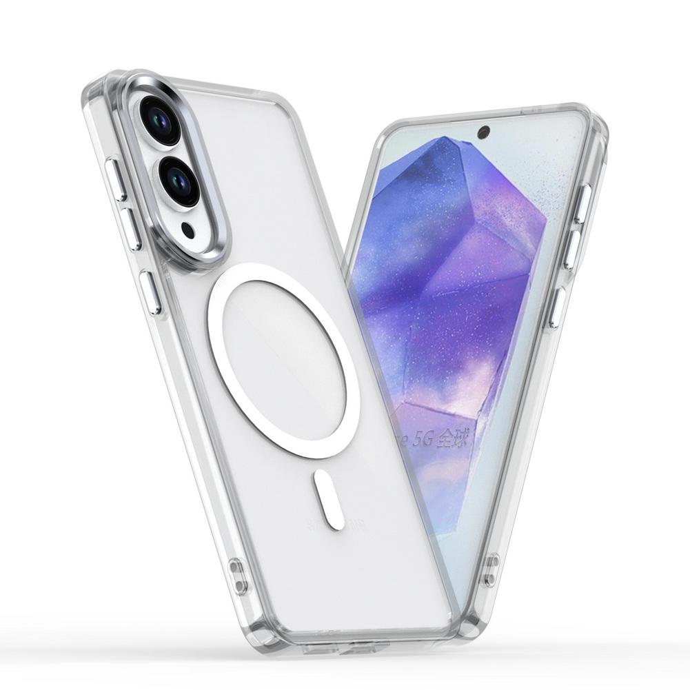

Powerful Magnetic Magsafe Ring Metal Lens Buttons Clear Case For Samsung S25 Edge S25 Ultra Galaxy S24 FE S23 + Protect Cover Galaxy S25 Edge