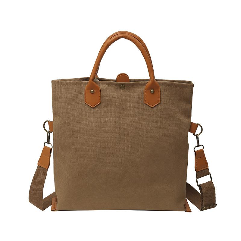 2025 Spring New Trend Solid Color Korean Personalized Shopping Bag Simple Tote Bag Casual Fashion Tote Bag