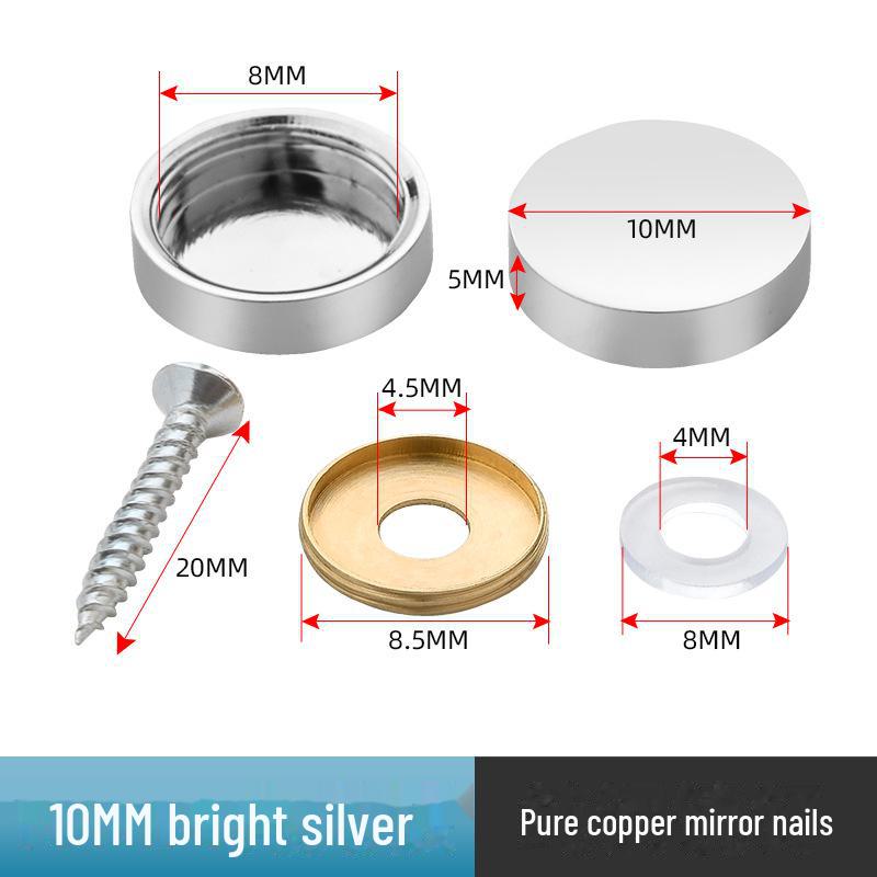 

Декоративные гвозди для зеркал - винты для крепления акриловых пластин, плитки и стекла с расширительными колпачками 10MM flat surface 1 price