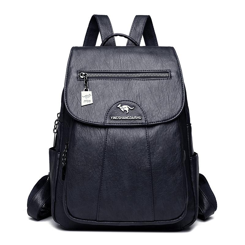 

Женский рюкзак весна-лето большая вместительная сумка для отдыха на плече модная студенческая дорожная сумка темно-синий