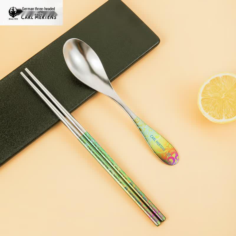Nordic Style Pure Titanium Chopstick & Spoon Set