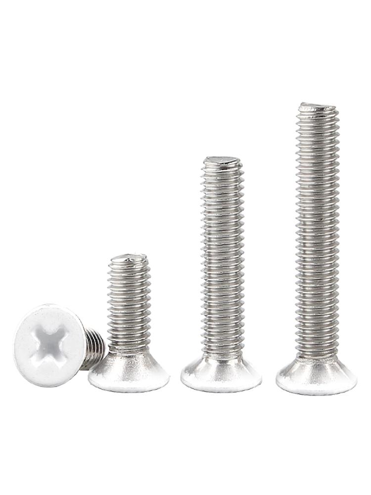 White Coated Phillips Countersunk Machine Screw M2-M6