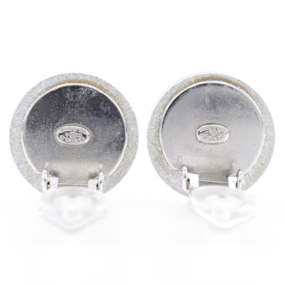CHANEL COCO Mark Earring Silver plastic 5.8g Women Used