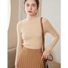 Women's High-Quality Cashmere Knit Base Layer Top - Long Sleeve, Tight-Fit, Warm & Soft Sweater for Autumn/Winter