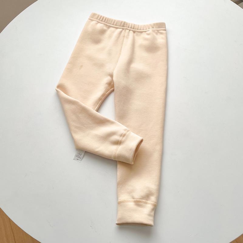 2023 Unisex Kinder Warme Baumwollfleece Hose für den Winter