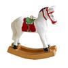 Vánoční závěsné figurky koní Pryskyřičná houpací bílý kůň ozdoba Poutavé dekorace pro sváteční atmosféru