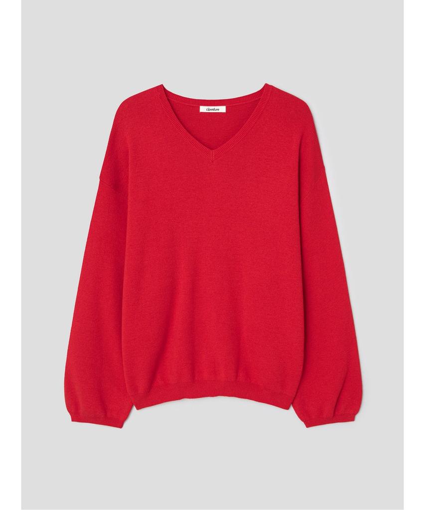 Diaepeocheo Aperture Boxy Knit Top Red (Ta6251A046)