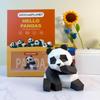 ORIGAMIPLANET 3D Origami Paper Craft Kit Panda Fun DIY 3D Panda Paper Art Model for Teens Easy Handmade Animal Figure Sculpture Gift Set for Bookshelf