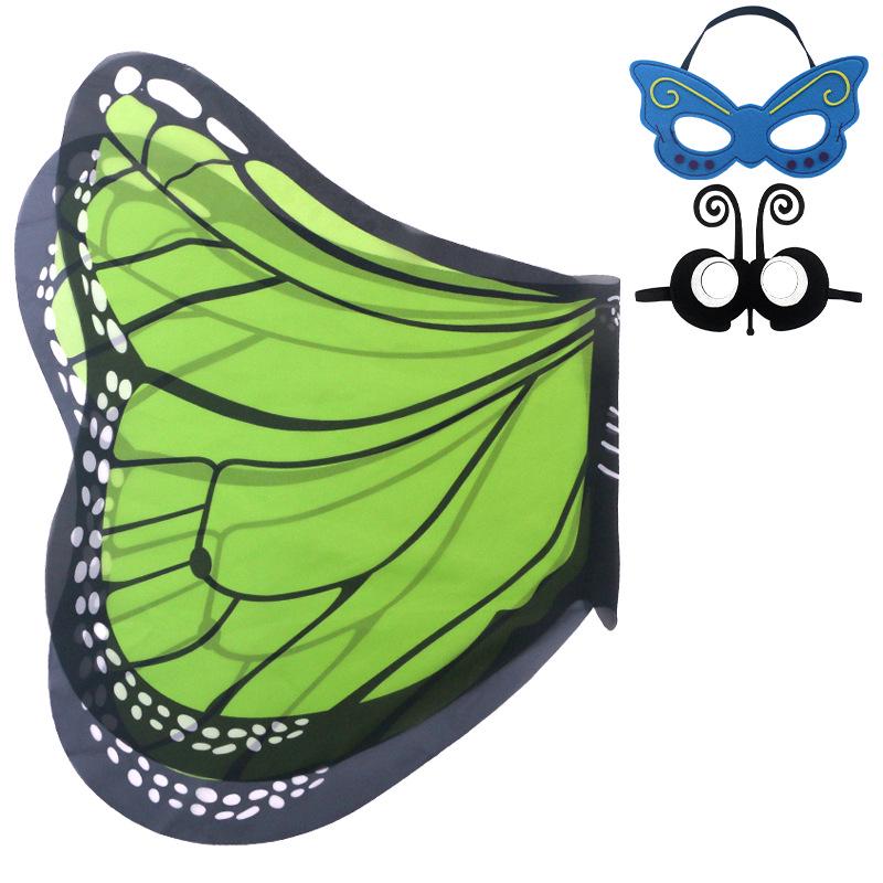 Children's Elf-Style Angel Butterfly Costume Set with Wings and Mask