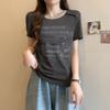 Summer pure cotton Short Sleeve T-Shirts for Women harajuku letter print Simple Casual slim Soft All-Match y2k Tops Tees Fashion