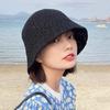 Summer Hollow Bucket Hat Women's Breathable Hat Thin Anti-ultraviolet Sun Hat Fashion Basin Hat Bucket Advanced Sense