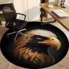 1pc Eagle Head Carpet, Round Non Slip Durable Large Size Office Carpet, Suitable for Office