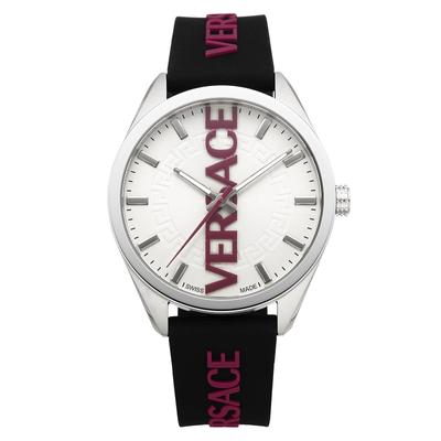 Uhr Silbernes Zifferblatt Quarz Täglich Wasserdicht Saphirglas 42mm VE3H00122 Schwarz V-VERTICAL Herren [Artikel]