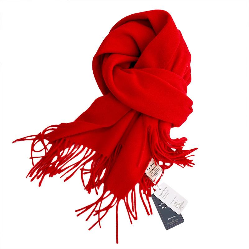 Wool Scarf Women's Winter Thickened High End New Camel Shawl Birthday New Year Gift