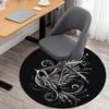 1pc bird flower Round Chair mat Area Rug - Non-Slip, Floor Mat for Office, Bedroom, and Indoor Decor -1002039