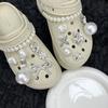 2025 New Model, Hole Shoes, DIY Shoe Flowers, Pearls, Detachable Shoe Buckles, Rhinestone Decorations, Hole Shoe Accessories