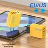 PD120W Багатопортовий Швидкий Зарядний Пристрій Подвійний Type-C та USB - Стандарт ЄС/США