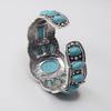 Geometric Bohemian Bangles C-shaped Wide Elastic  Bangle Creative Turquoise Bracelet  Decoration