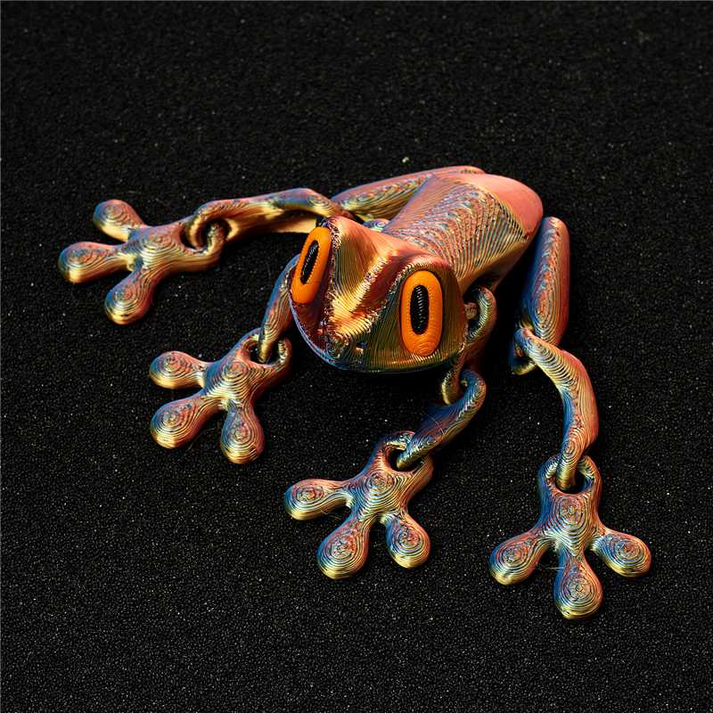 

Магнитная шарнирная лягушка, напечатанная на 3D-принтере, игрушка-фиджет, милая гибкая модель животного, магнит на холодильник, снятие стресса, сенсорный подарок, декор для рабочего стола