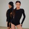 Latin Dance Dress Suit Costume for Girls Black Sexy Backless Bodysuit Chacha Rumba Tango Training Skirt Kids Dance Wear