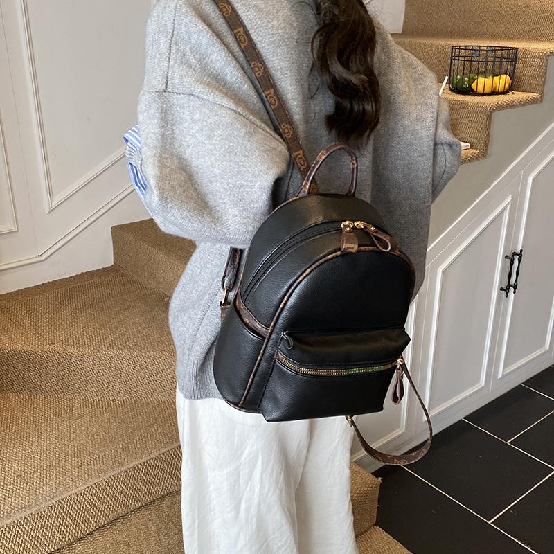 Backpack Women's Autumn New Fashion Mini Small School Bag Casual Texture Student Travel Backpack