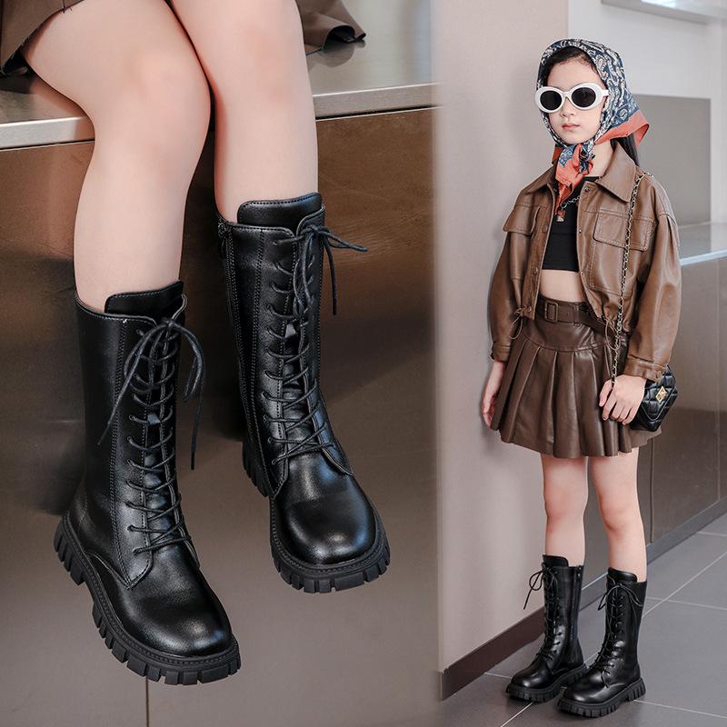 Winter 2025 Girls' Korean & British Style Martin Princess Long Boots