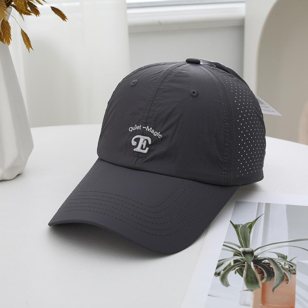 Spring And Summer Big Head Circumference Soft Top Embroidery Letter Baseball Cap Female Versatile Casual Cap Male