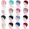Women Small Solid Color Soft Knotted Night Sleep Beanie Bonnet Chemo Hat Cover