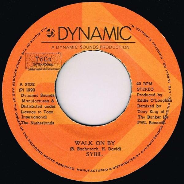 

7inch Record SYBIL Walk On By NONE DYNAMIC SOUNDS 1990 Jamaica SoulFunk Used