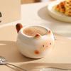 Ceramic Coffee Mug 210ml Cute Cat Espresso Cup with Tail Handle Microwave Dishwasher Safe