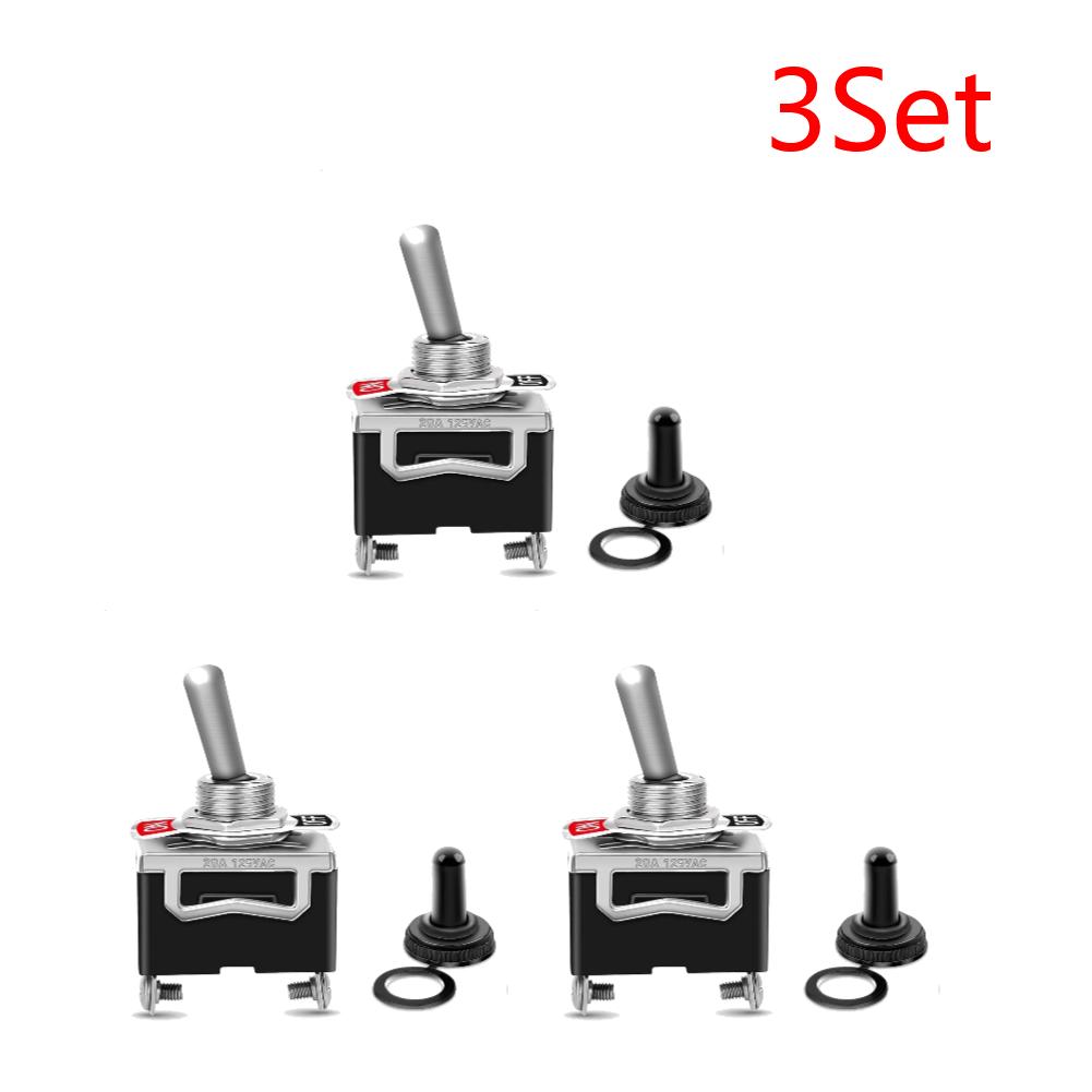 Heavy Duty Rocker Toggle 2Pin Waterproof Boot Cap Cover Car Boat Rocker Toggle Switch Boot SPST Rocker Switch for Auto Car Boat